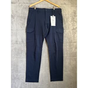 Projek Raw Pants Mens 38x30 Navy Bungeeflex Cargo Pants Stretch Classic Fit